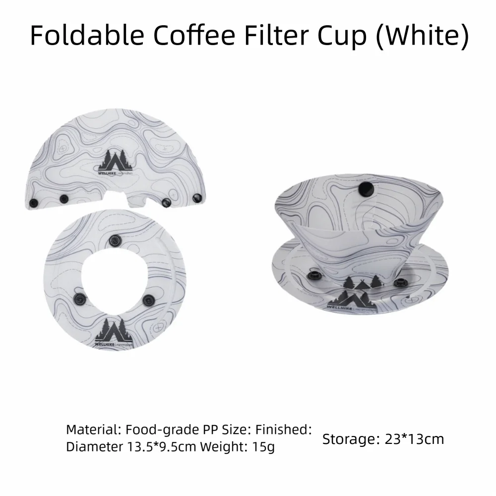 New Lightweight Foldable Camping Tableware Multi-purpose Heat-resistant Portable Bowl Free Heat-resistant Coffee Filter Camping