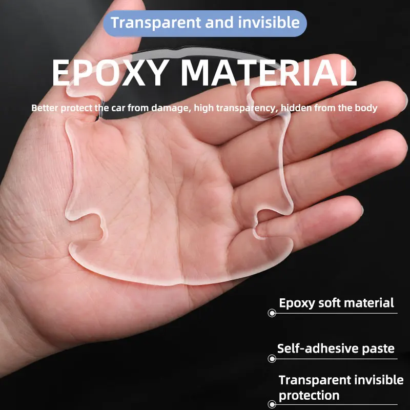 Car Door Handle Bowl Scratch Protective Invisible Transparent Stickers Silicon Rearview Mirror Anti-collision Protection Strip
