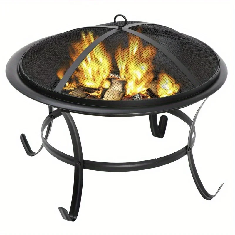 

22 Inch Outdoor Patio Metal Firepit Backyard Patio Garden Bowl BBQ Grill