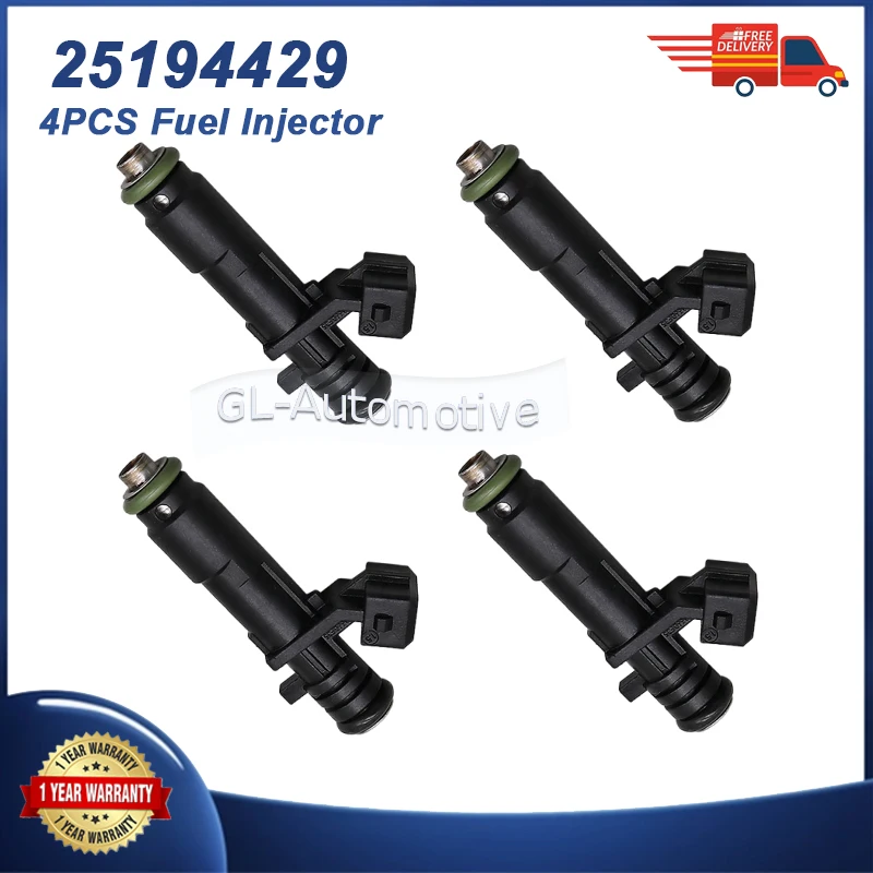 4PCS 25194429 Kraftstoffeinspritzdüse für Chevrolet Spark 2011-2015 1.2L L4 25186566 96800843