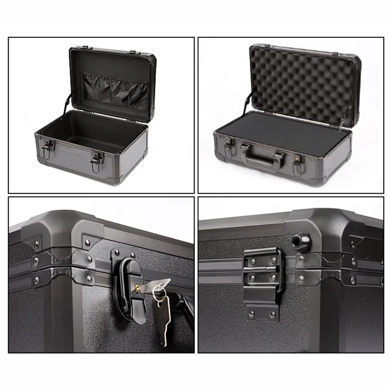 Aluminum Toolbox Ice Fishing Bow Storage Box With Wheel Portable Rod Case Laptop, Camera Protection Box Customized