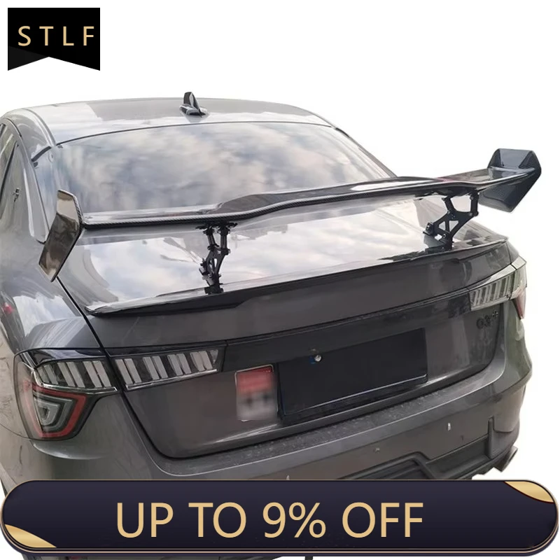

Universal Carbon Black Tail Wing Assembly GT Style Rear Spoiler Sedan Auto Modified Trunk Kit Bumper Trim 18