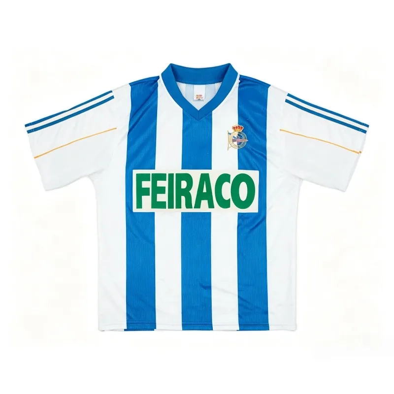 Deportivo La Coruña Retro Soccer Jersey Family Matching Parent‑Child Print Premium Vintage Football Jersey for Adults & Children