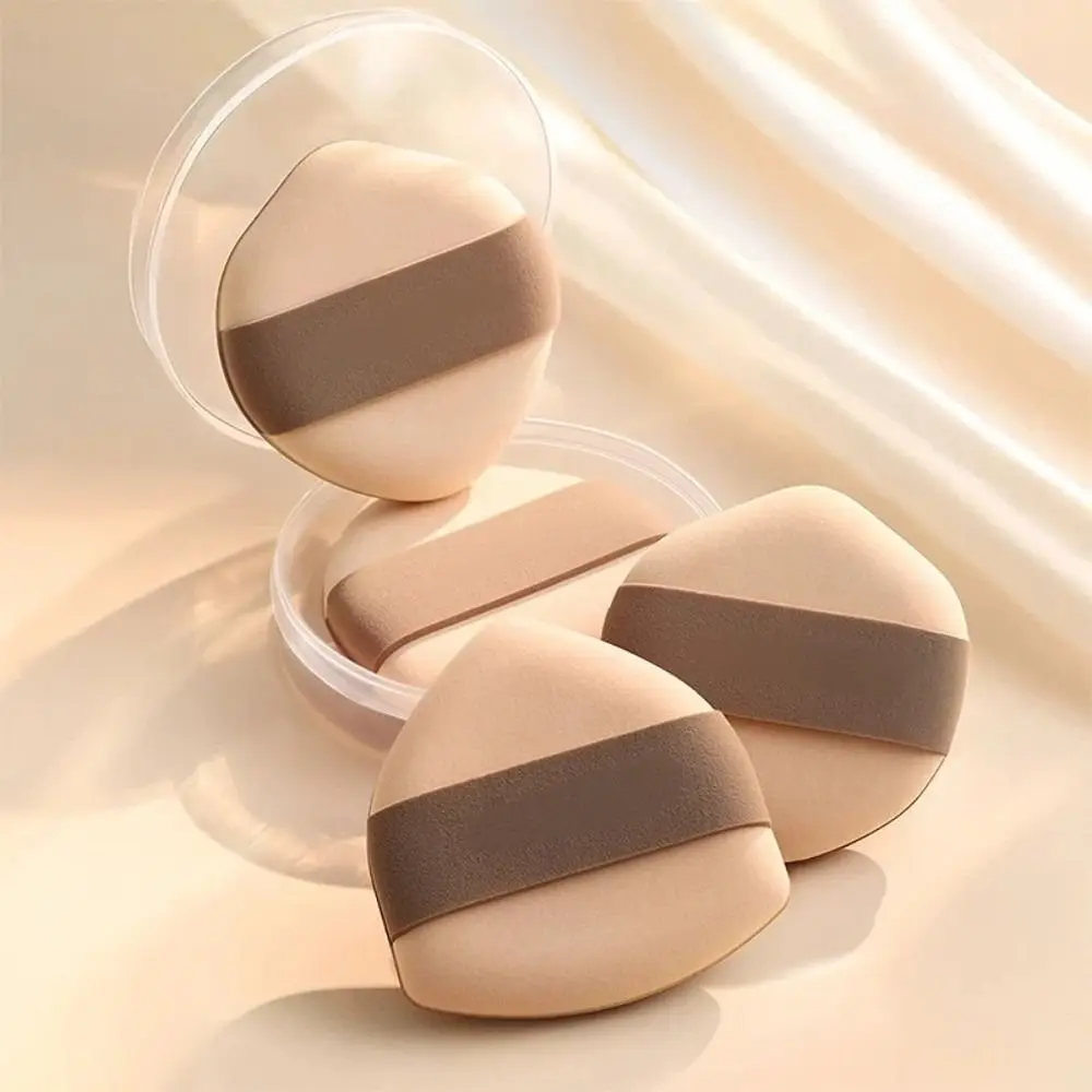 2er-Set Schokoladen-Samt-Make-up-Blender-Puff, weicher Concealer-Applikator, beflockter Schwamm, lose Puderquaste, Air Cushion Foundation