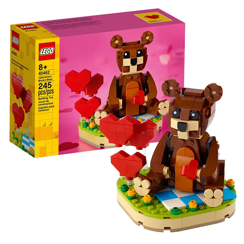 

Lego 40462 Valentine's Day Love Bear Fangtouzi Children's Boys and Girls Puzzle Assembly Building Blocks Toy Gift