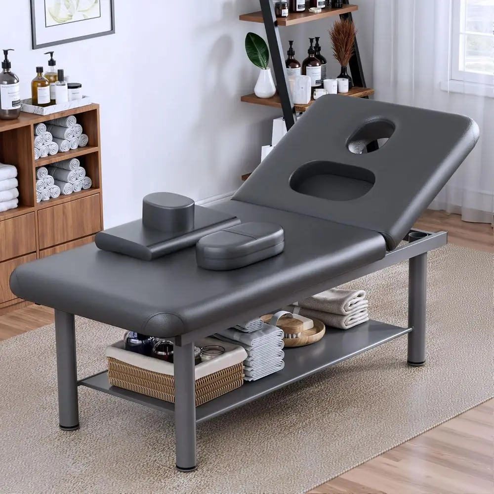 

Sturdy Adjustable Massage Table with 31.5 Wide, Pro Spa Therapy Bed for Salon & Clinic
