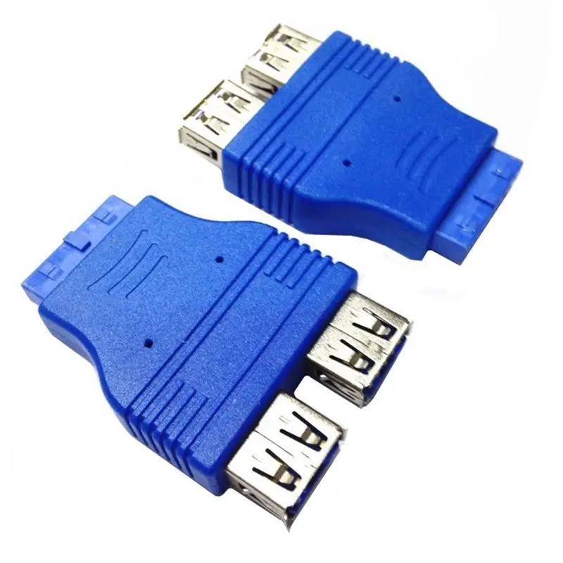 USB3.0 High-Speed Adapter, 20Pin Female to USB3.0 Double A-Female Adapter, USB 3.0 2AF * IDE Adapter