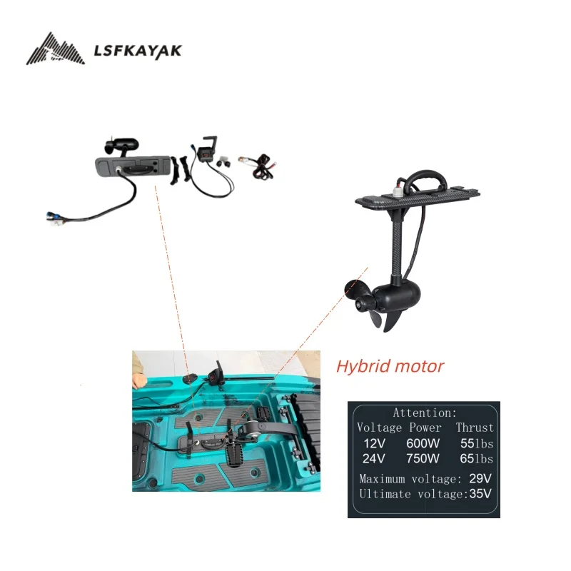 12/24V High Powerful Motor for Propeller Pedal Drive Kayak with Factory Wholesale Price