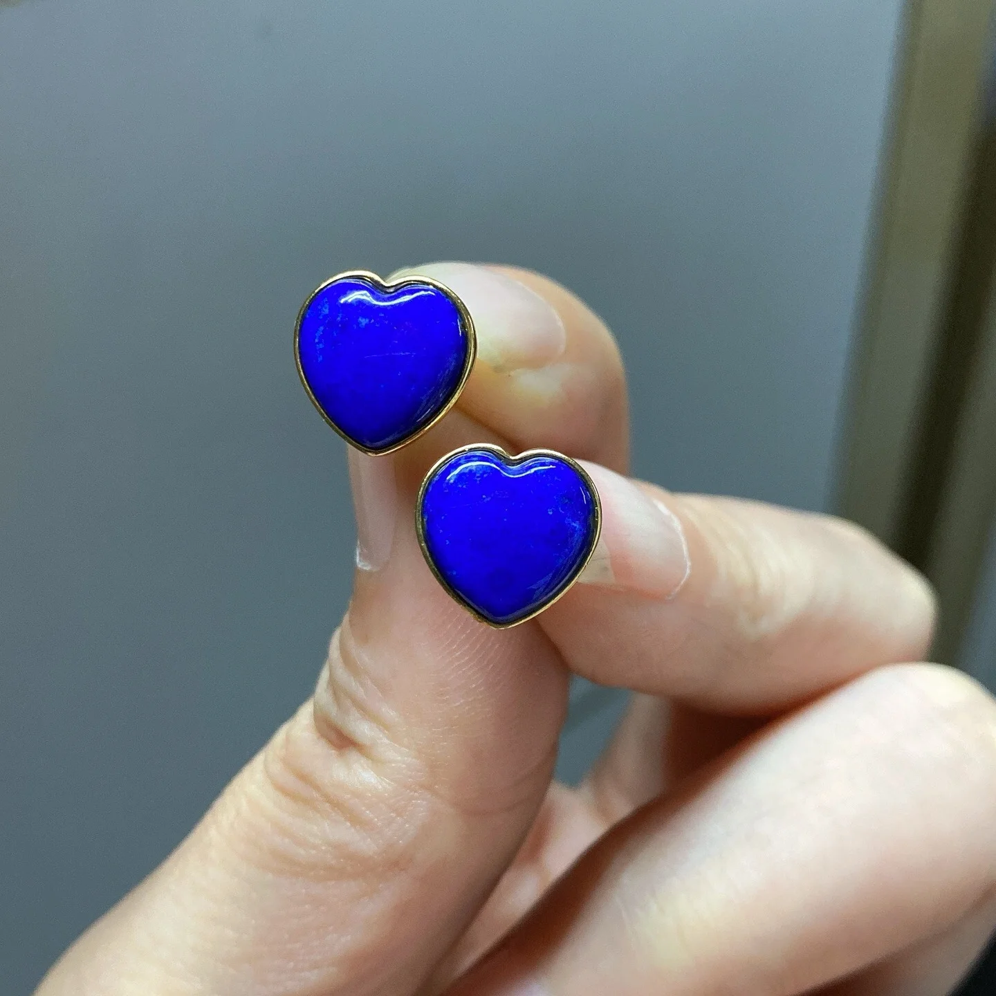 

1 Pair Natural Lapis Lazuli Heart Earring 11MM Heart 925 Sterling Silver Reiki Healing Stone Fashion Jewelry Gift Women