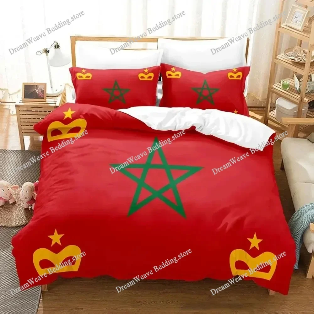 

Morocco Flag Bedding Set Single Twin Full Queen King Size Bed Set Aldult Kid Bedroom Duvet Cover Sets Bed Sheet Set 2025741