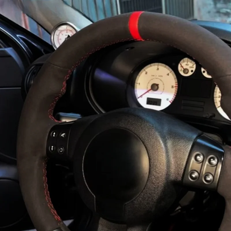 Customization Suede Leather Non-Slip Car Steering Wheel Cover For Seat Leon (Mk2 1P) FR Cupra 2005-2009 Ibiza (6L) FR 2005-2009