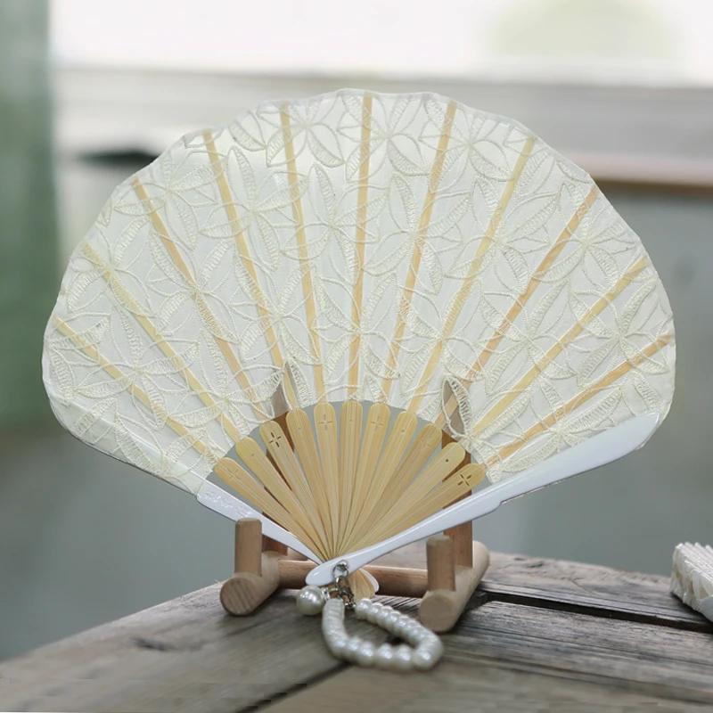 

Folding scallop fan mini fan for girlfriend exquisite gift decoration crafts wedding hand fan Chinese fan summer go out hand fan