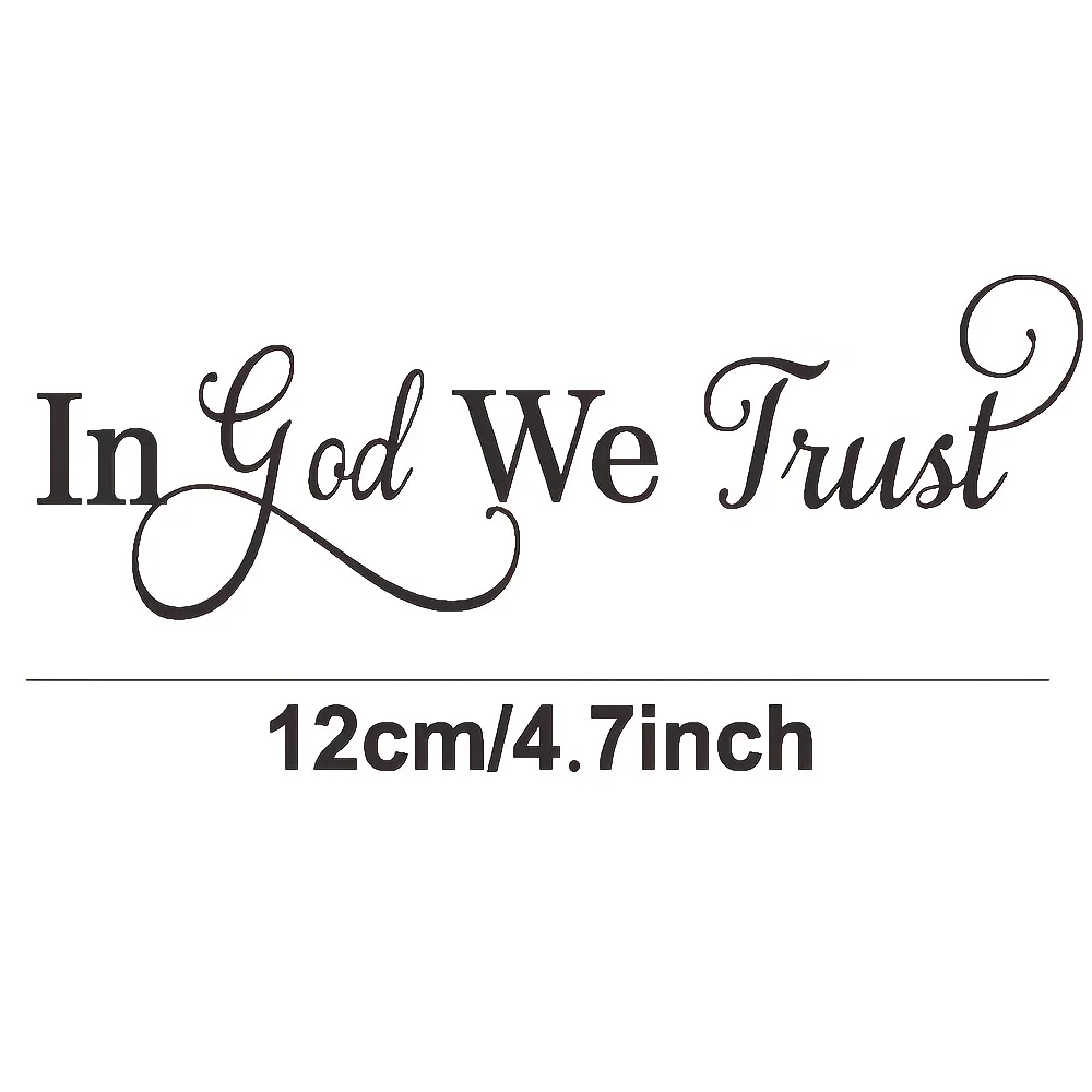 Christian Faith Sticker 1PC We Trust God Vinyl Decal Waterproof Car Window Bumper Laptop Religious Auto Decor Design