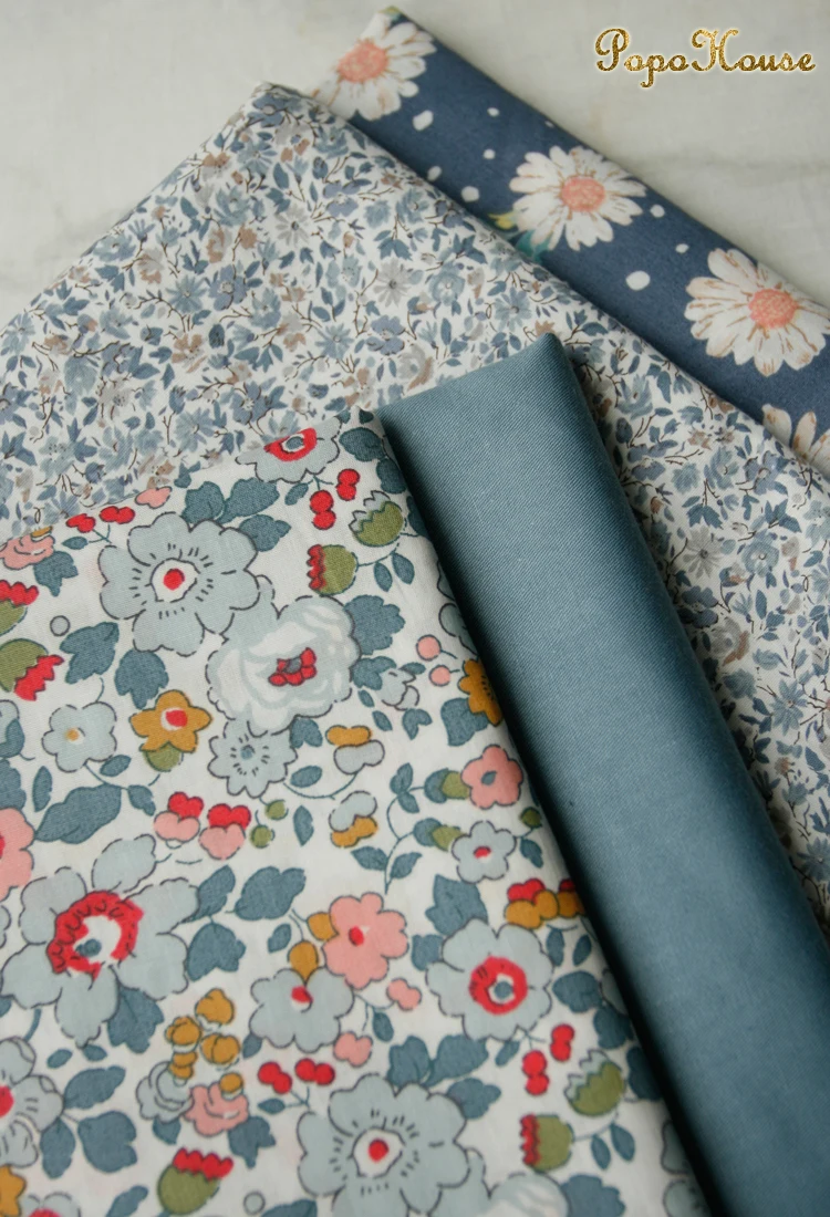 145x50cm Gray Blue Small Flora - огляд і ціна Romper Floral Print