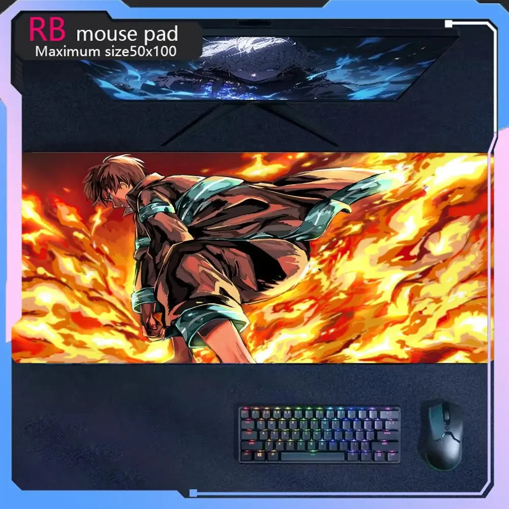 anime MousePad F-Fire Force Mouse Pad high-definition printing anime large game mouse pad Game console company keyboard mouse pa