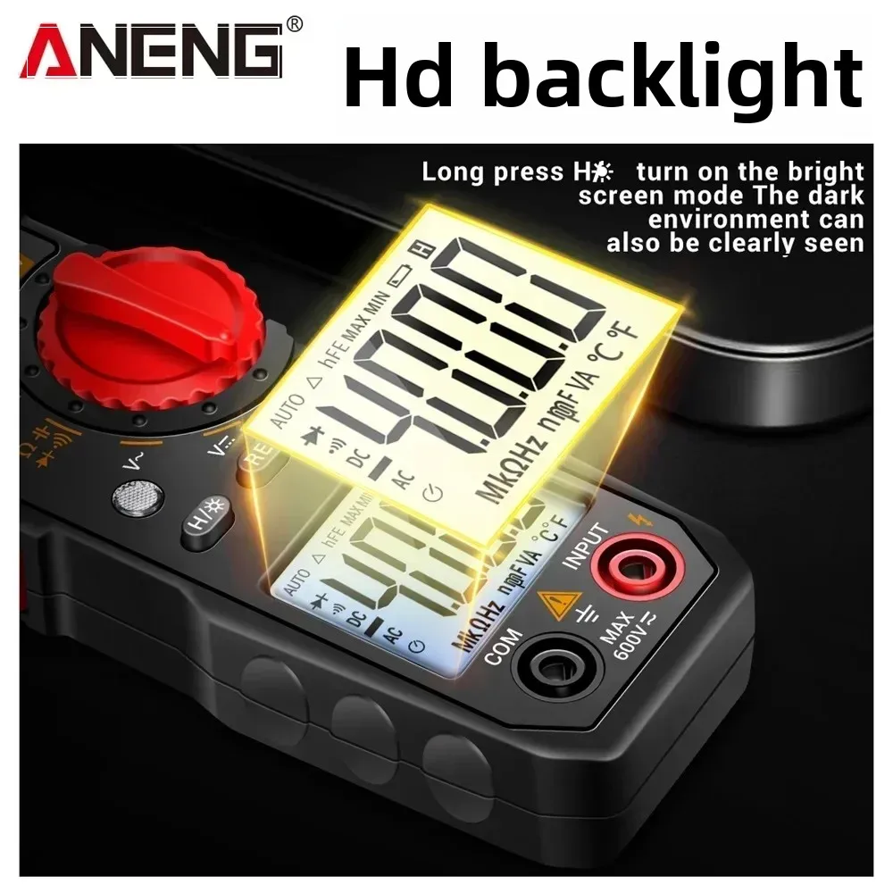 Medidor de pinza Digital aneng ST181 corriente CA 4000 recuentos multímetro amperímetro probador de voltaje amplificador de coche Hz capacitancia NCV Ohm probador