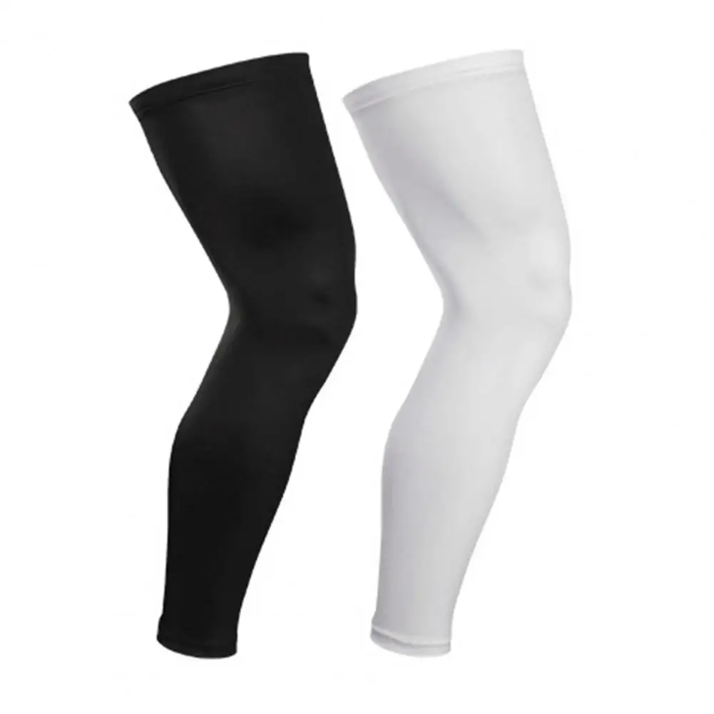 Black/White Elastic Knee Brace Basketball Knee Support Compression Knee Pad Protector Leg Sleeves Sports Soccer Running Leggings