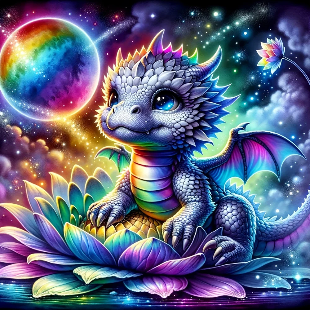 

EverShine DIY Diamond Painting Dinosaur 5D Full Drill Mosaic Flower Lotus Moon Embroidery Cartoon Animal Home Decoration Gift