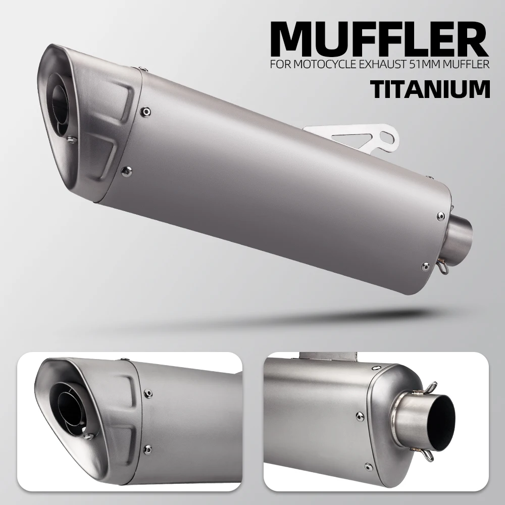 

Universal Motorcycle Exhaust Tail Pipe 51MM with DB Killer Muffler For MT09 MT07 R3 ZX4R ZX6R Z400 CBR500 450SR ZX6R RS660