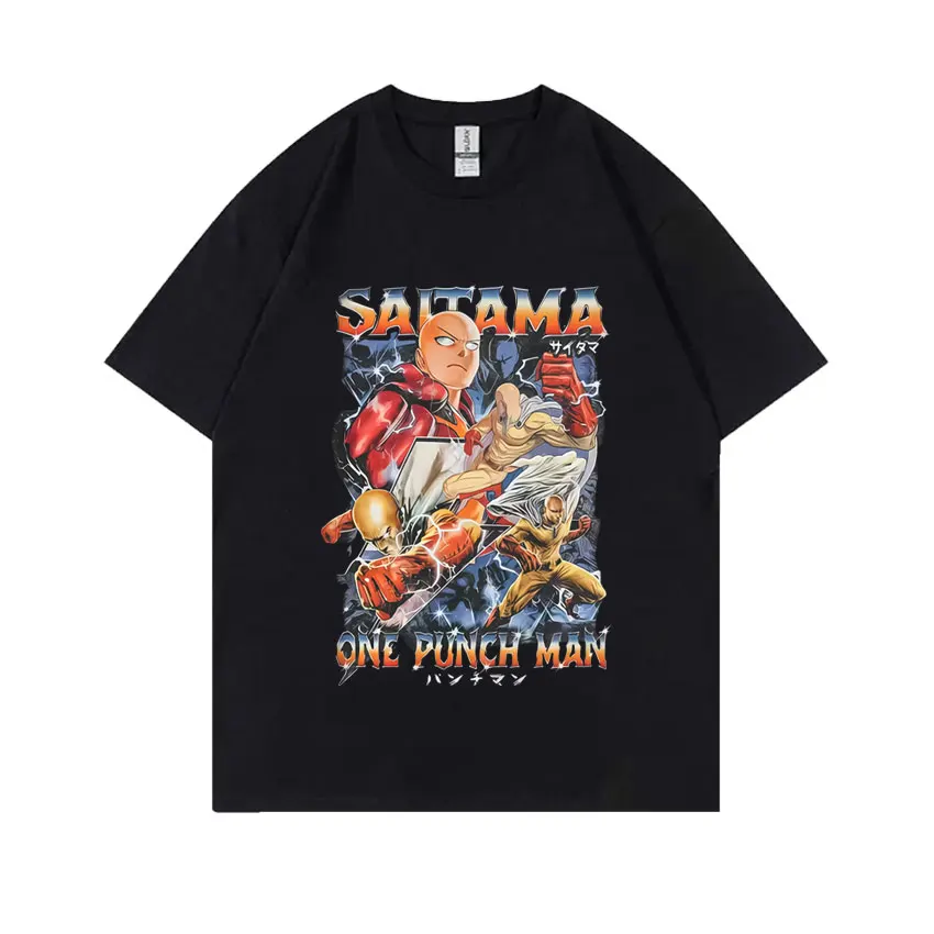

Anime One Punch Man Graphic T-shirts Funny Saitama T Shirt Men's Women's Casual Oversized Streetwear Unisex Cartoon Manga Tshirt