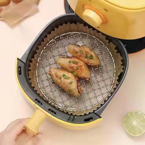 Round Air Fryer Rack With Legs Stackable Grid Grilling Rack Stainless Steel Anti-corrosion For Home Kitchen Oven Steamer Cooker