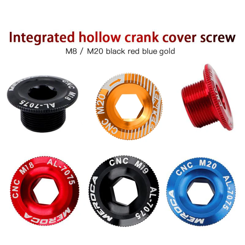 ENLEE Bike Crank Cover Crank Screw Aluminum Alloy Mountain Bike Color M18 M20 Compatible With Himano IXF M19 Bicycle Crank