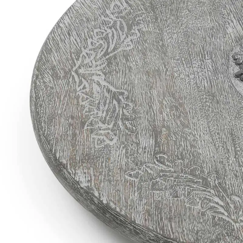 طبق تقديم سوزان كسول مصنوع يدويًا من خشب المانجو لسهولة الترفيه وديكور الطاولة الأنيق #5