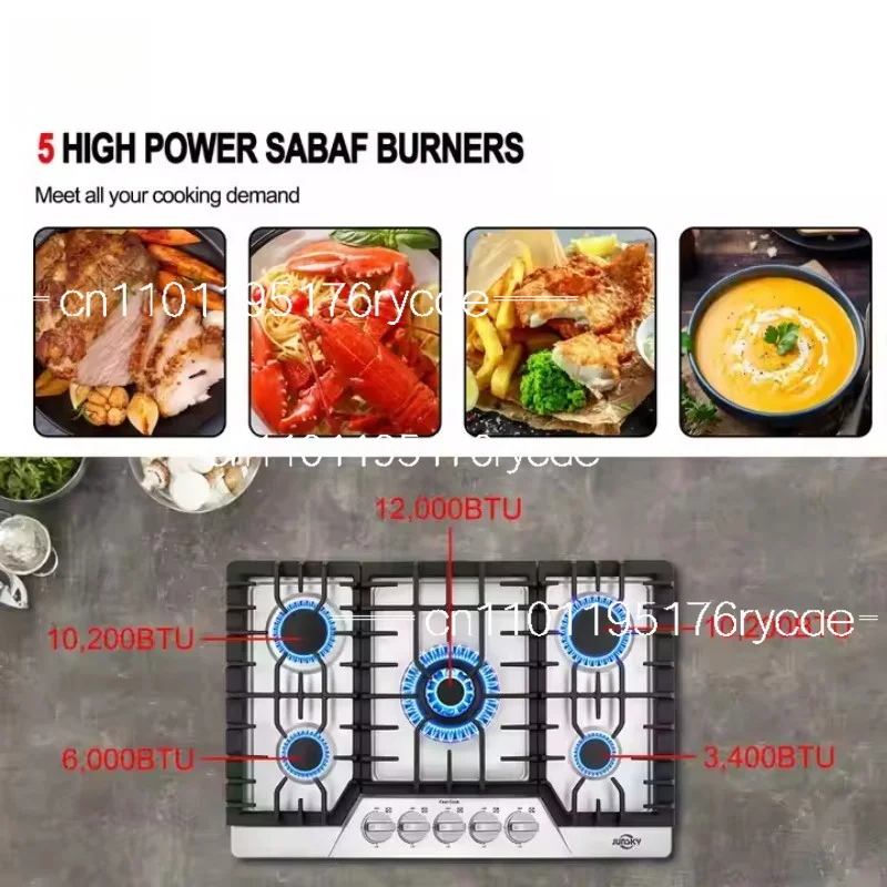 Gas stove Multi-head stove Cooking utensil Stainless steel gas stove with table insert dual-purpose - view 4