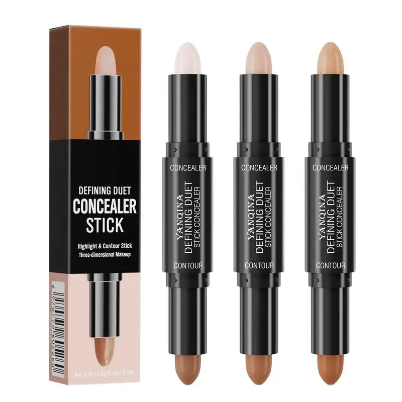 2 in 1 Highlighter Concealer Stick Double Ended Hydrating Concealer Highlighter Stick Concealer Stick Makeup Longwear