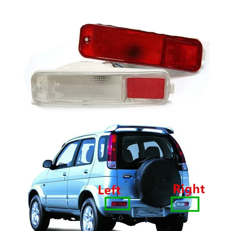 Car Rear Bumper Fog Light Tail Reflector Lamp With Bulb For Toyota Daihatsu Terios J100 Cami J10 1997-2005