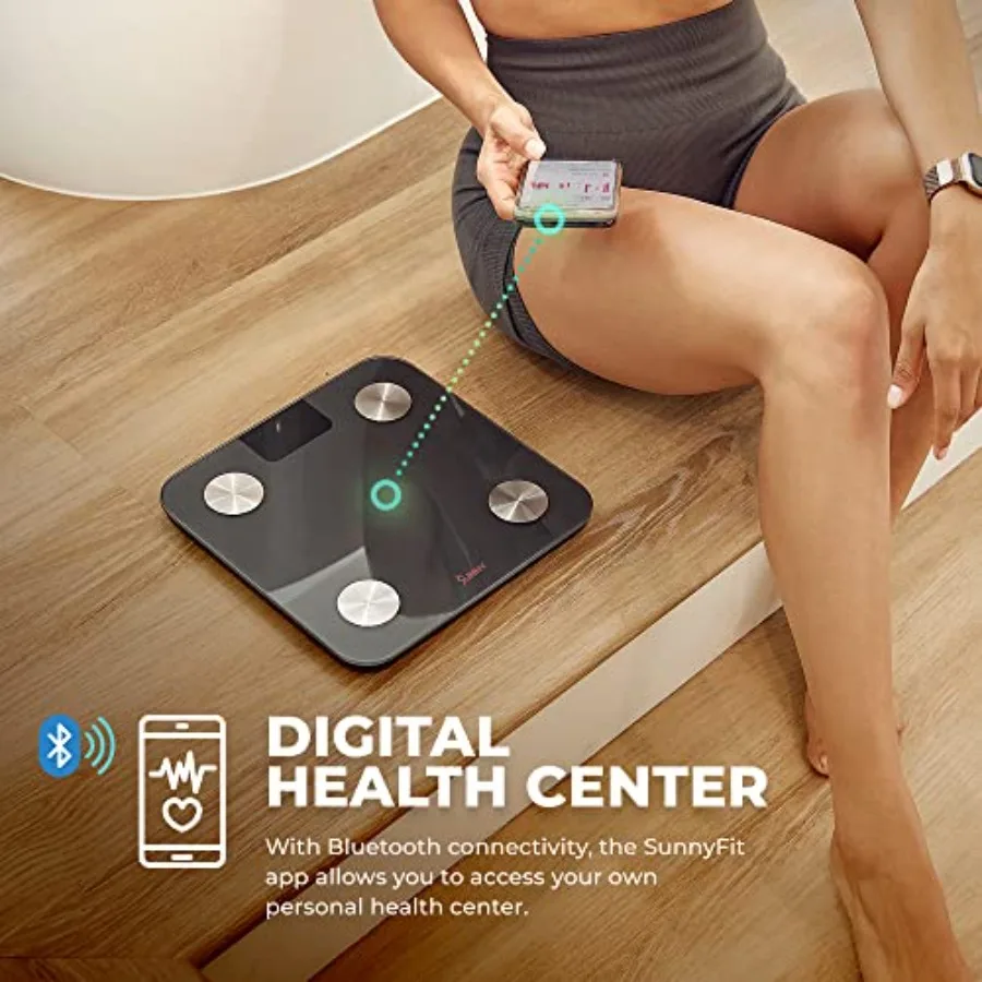 20 Metric Advanced Body Fat Composition BMI Scale with Health Tracker and Analyzer App - Smart Bathroom Scale for Body Weight,