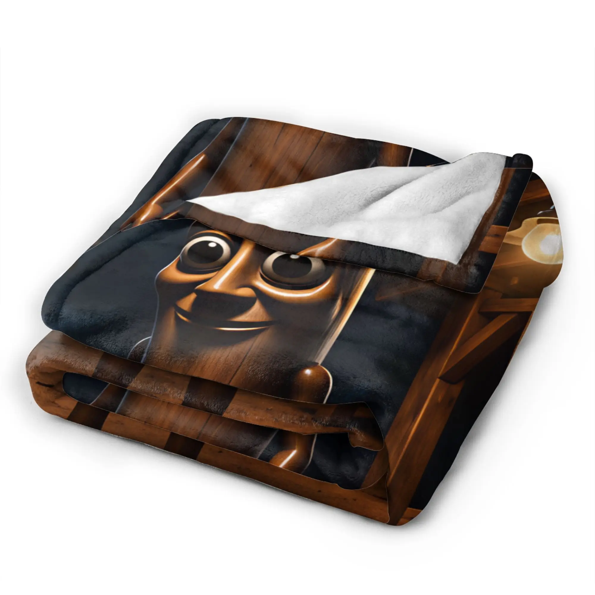 Tung Tung Sahur Midnight Moon Horror Meme Blanket Cozy  Throw Blanket Spring Girls Outdoor Travel Bedspread