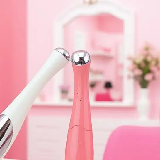 

1 шт., небольшой косметический уход за лицом и глаз, сухой аккумулятор, источник питания, легкая и портативная электрическая ручка для массажа глаз