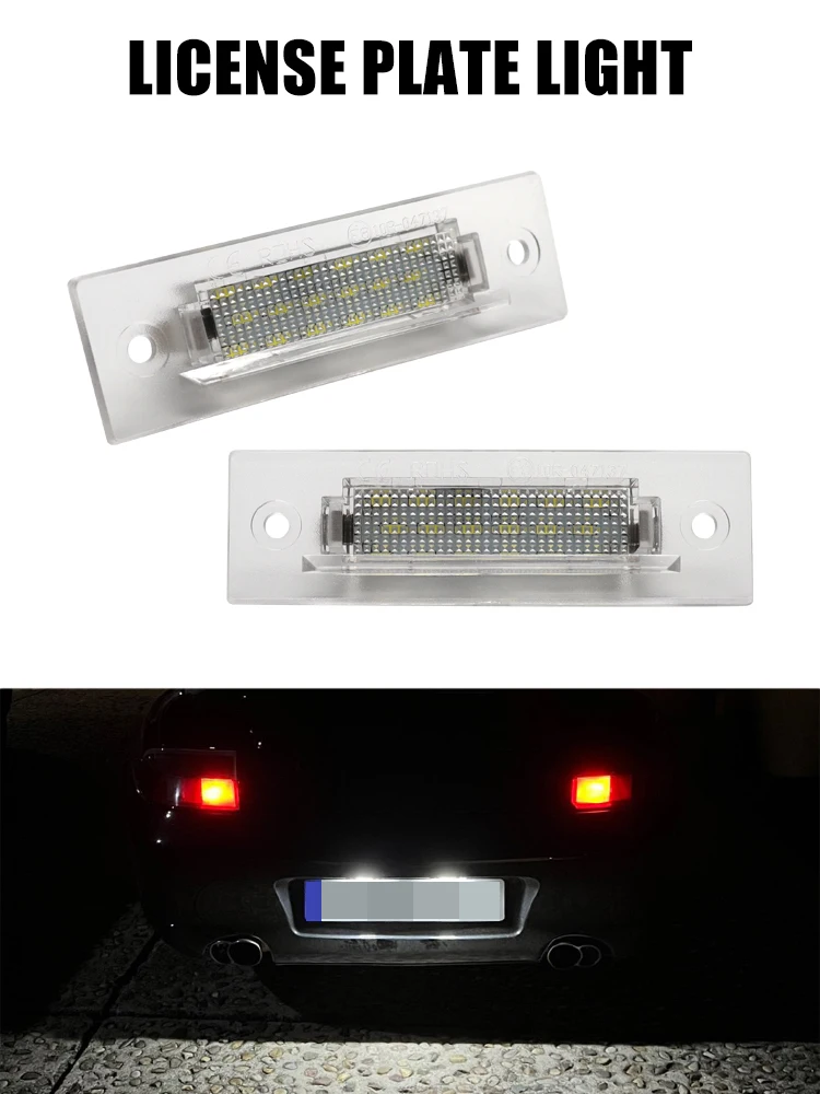 Lumière de plaque de planificateur de voiture blanche, lampe d'immatriculation, accessoires automobiles pour Porsche 911, Carrera 964, 968, 986, 993, 996, Boxster, 2 pièces