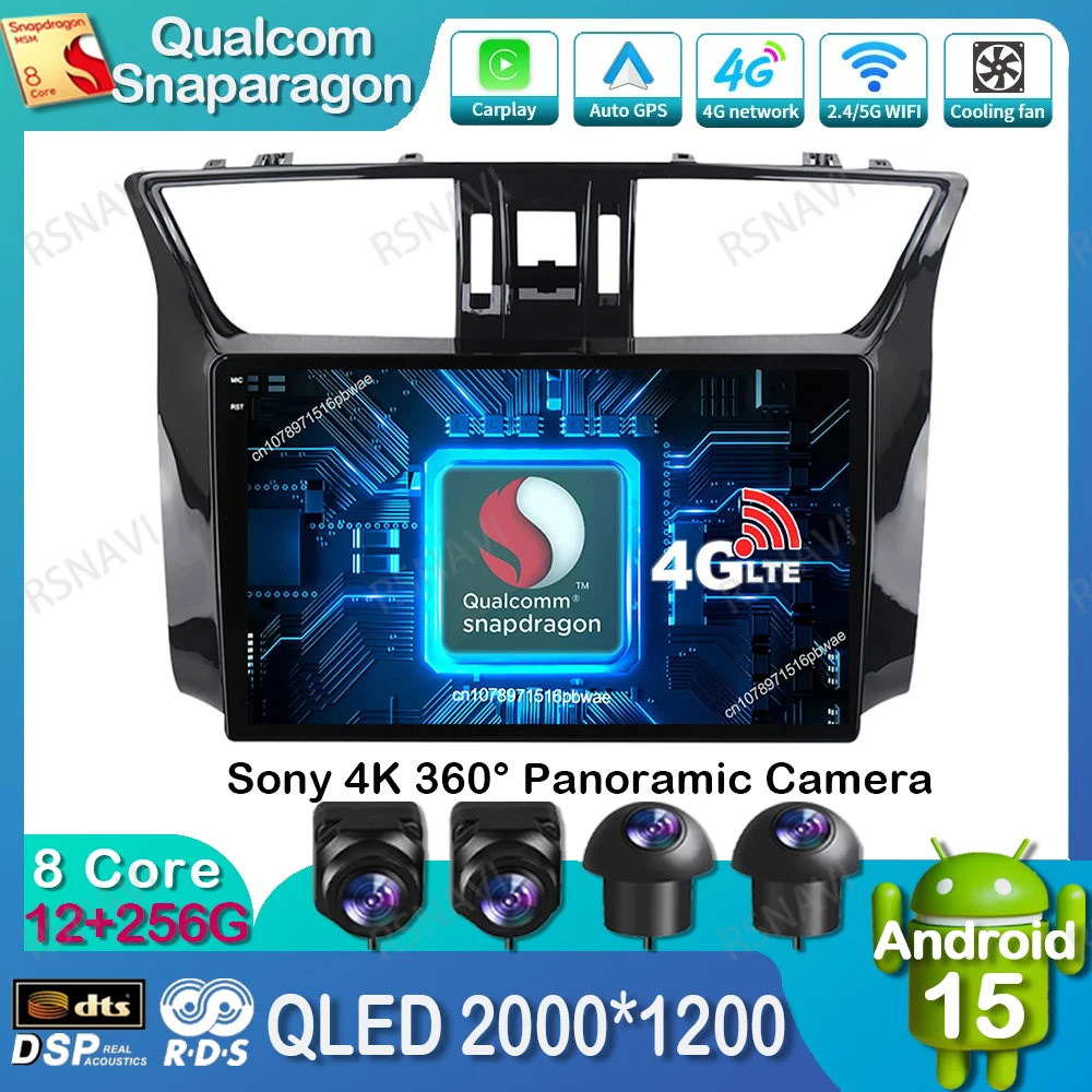 

Android 15 Car Radio For Nissan Sylphy Sentra B17 Qualcomm Wireless Carplay Auto Autoradio QLED Head Unit Navigation DSP GPS BT