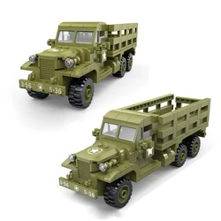 Military Transport Truck US CCKW-353 Model MOC Building Block Off road Personnel Carrier DIY Assembled Toys