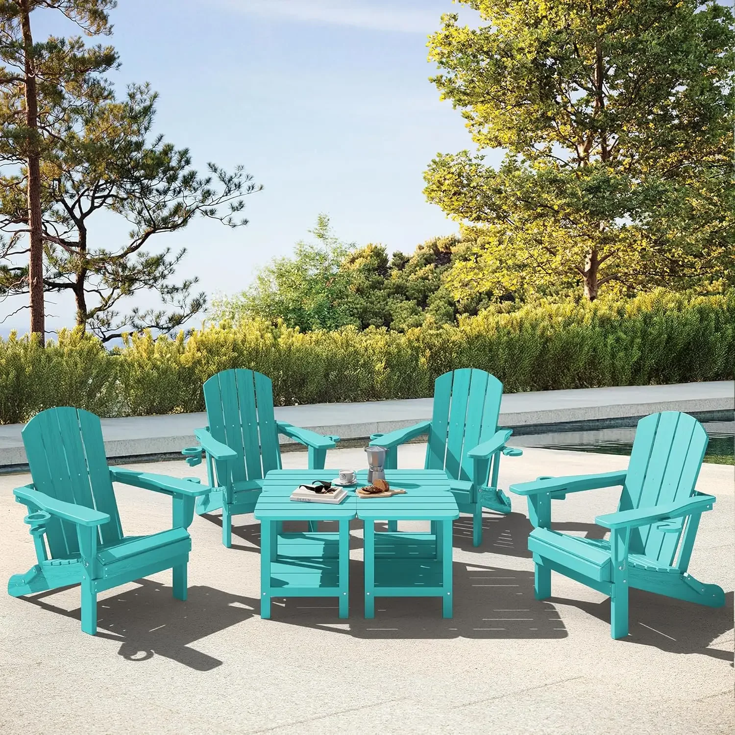 

Double Adirondack Side Table End Table Set of 2- Tiffany