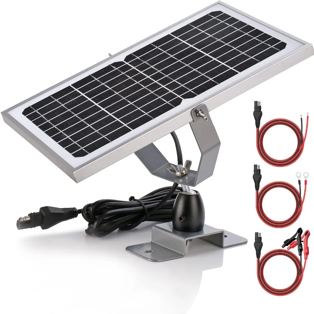 

SUNER POWER 12V Solar Battery Charger Maintainer, Waterproof 10W Solar Trickle Charger, High Efficiency Solar Panel Kit