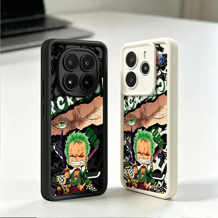 Funda para Xiaomi Redmi Note 15 Pro Plus 9 13 14 11 13C 12 10 A2 A1 A5 A3 12C 14C, funda para teléfono de una pieza con diseño de Anime Luffy y Zoro