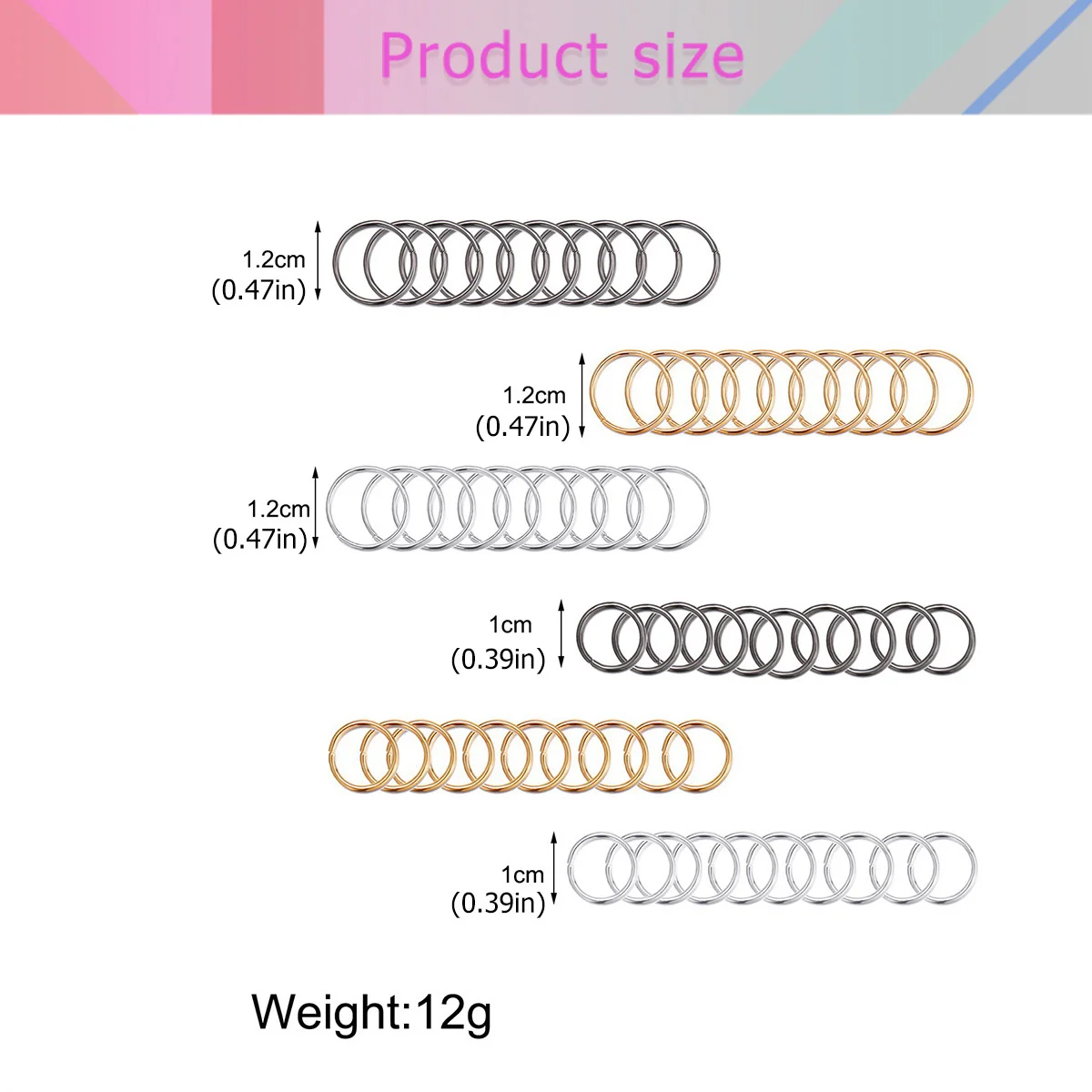 60 قطعة ترصيع الأنف سبيكة عالية البولندية تصميم دائرة بسيطة للجنسين ارتداء اليومي مجوهرات هدية للنساء الرجال الأنف خواتم ديكور #3