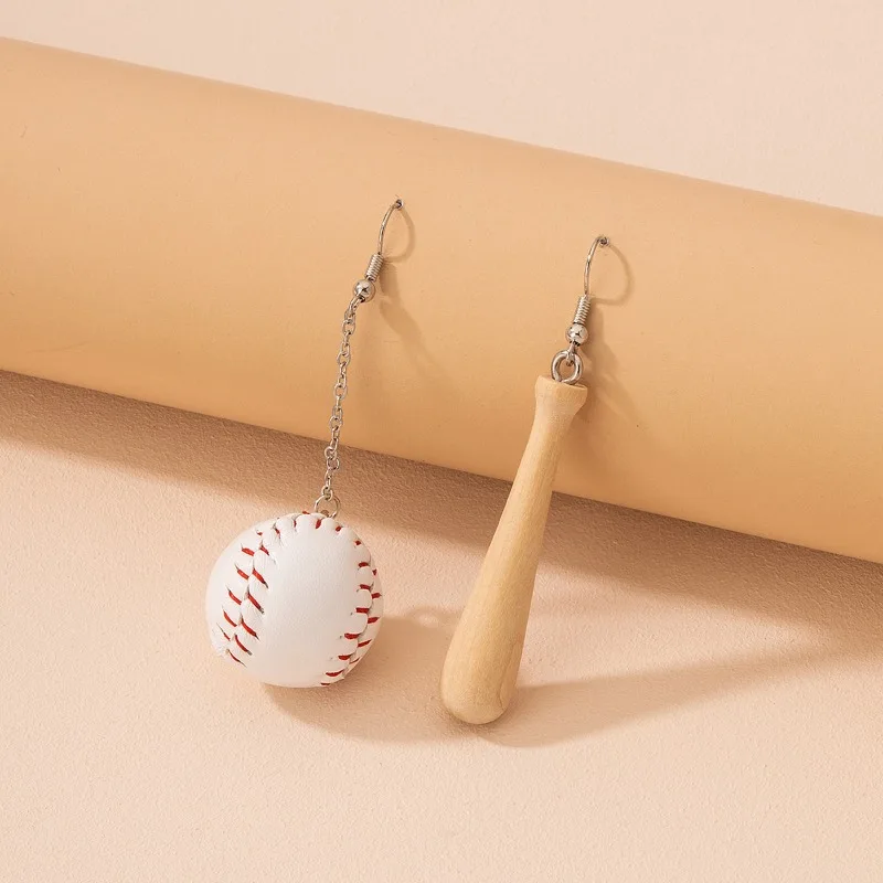 Baseball personalized earrings for women, long golf and tennis earrings, simple student ear accessories