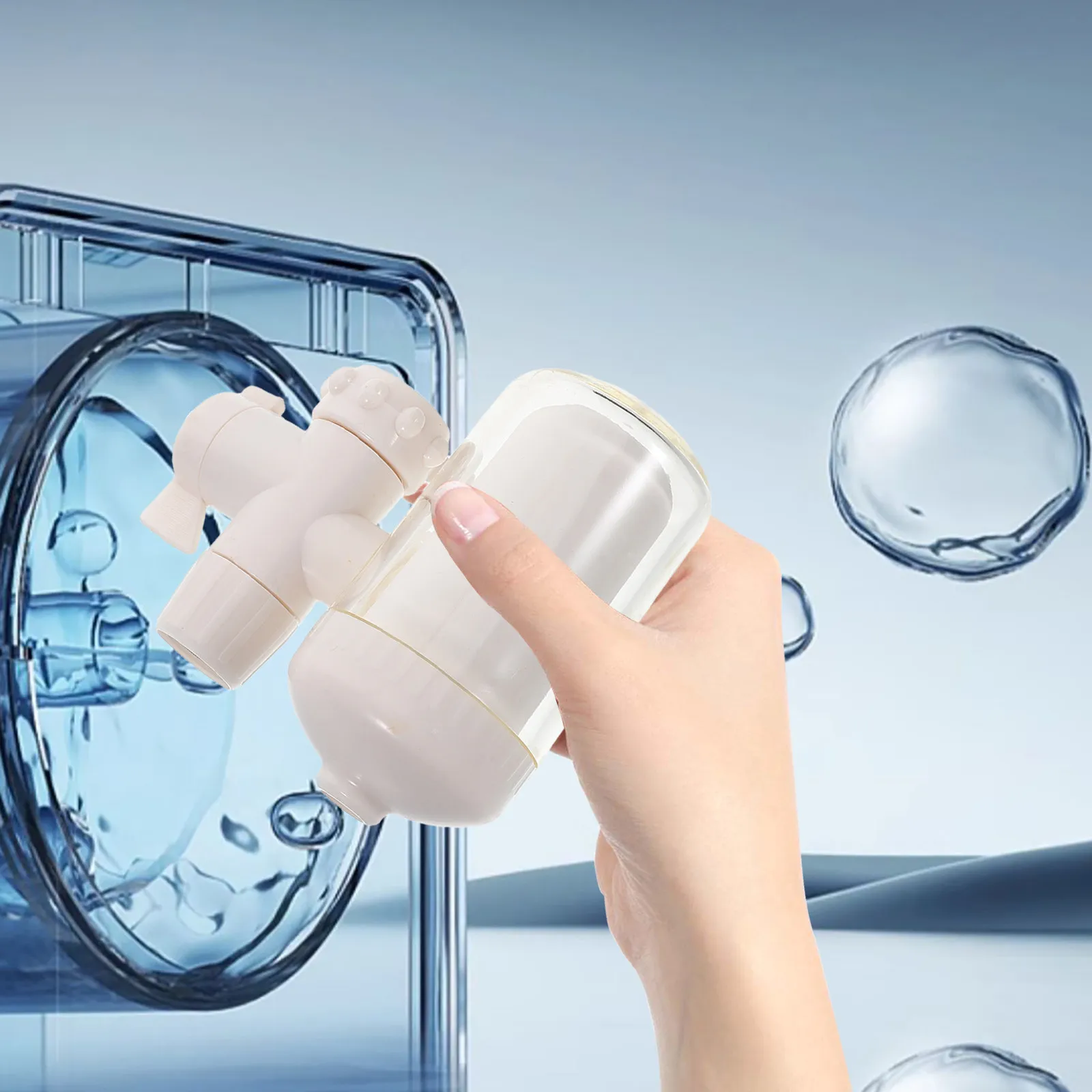Kitchen Sink Faucet Water Filter Purifier Easy Installation Household Filtration System White