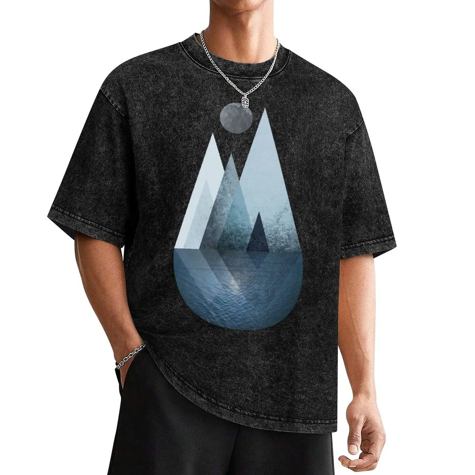 Nordic Mountain Reflection T-Shirt anime t shirts essential t shirt T-shirt men