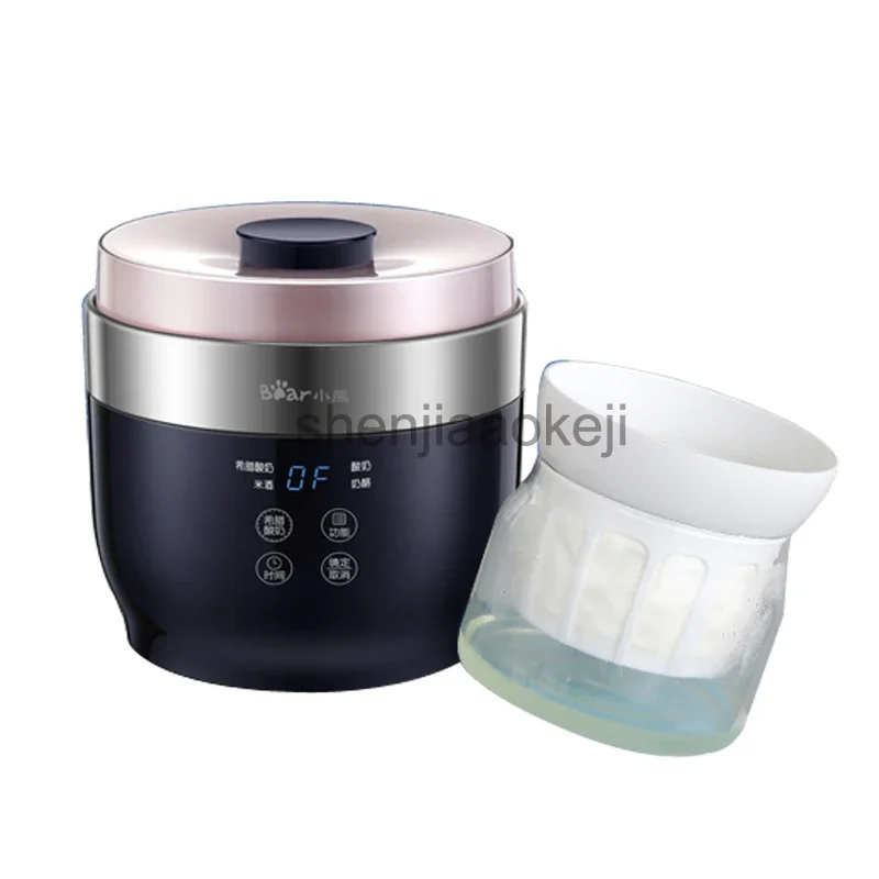 Household 220v Home Yogurt Maker 4 Ceramic Yogurt Cup Rice Wine Cheese Greece Yogurt Machine SNJ-C10T1 1pc