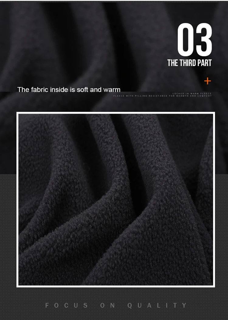 TRVLWEGO Dicke, warme Fleece-Wanderhose für Herren, Winter, winddicht, für den Außenbereich, Softshell, Regen, Trekking, Camping, Skihose – Detail 3