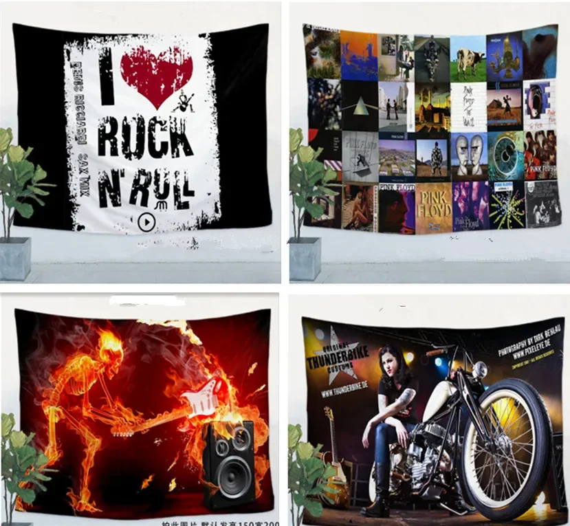 Heavy metal music rock band Reggae flag banner Vintage poster tapestry Hanging painting wall hanging Bar cafe concert home decor