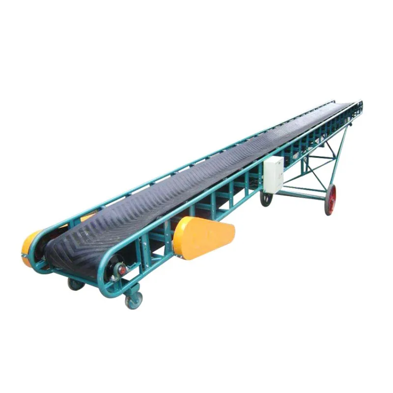 Farm building and industrial conveyor systems with adjustable height tilt conveyor belts for bagging dirty concrete