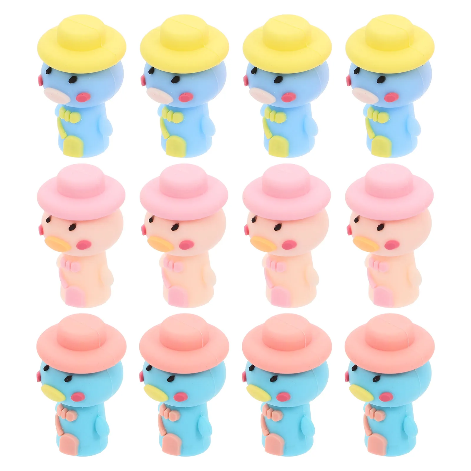 

12 Pcs Animal Pencil Cute Cartoon Silicone Pen Lengthener Tip Protector Cover for Crayon Colored Pencils Stationery Art