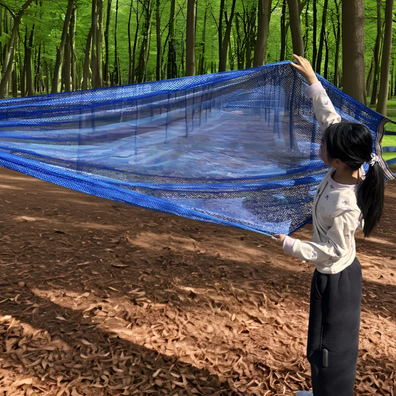 Hammock Swing Outdoor Camping Ice Silk Hammock Single Widened Mesh Ndoor Childrens Swing Leisure Hammock image 4