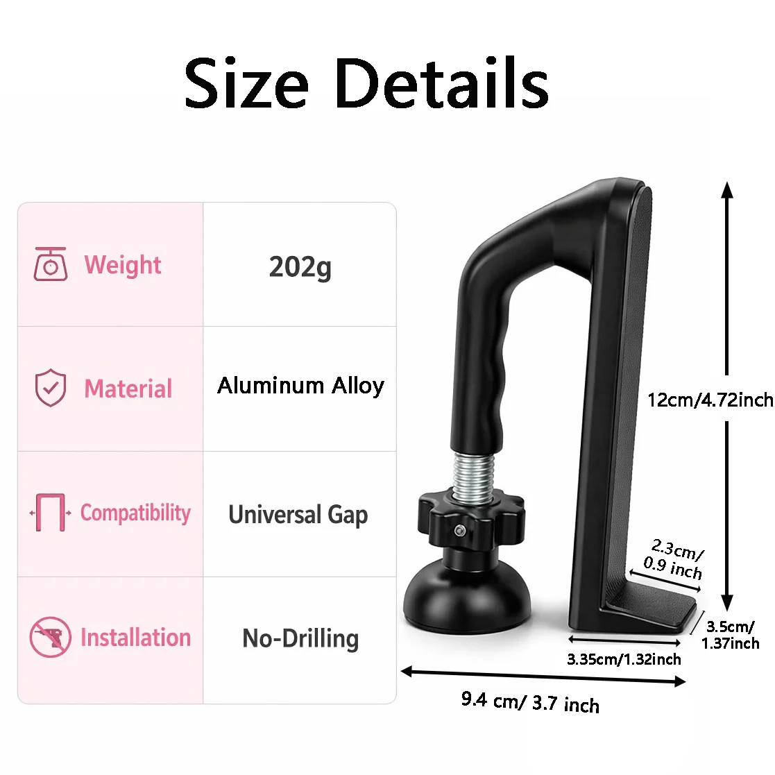 ZHUOHUA Portable Door Lock for Travel,​Door Stopper Security for Hotels/Apartments-Reinforced Locking Device for Women`s Safety view 4